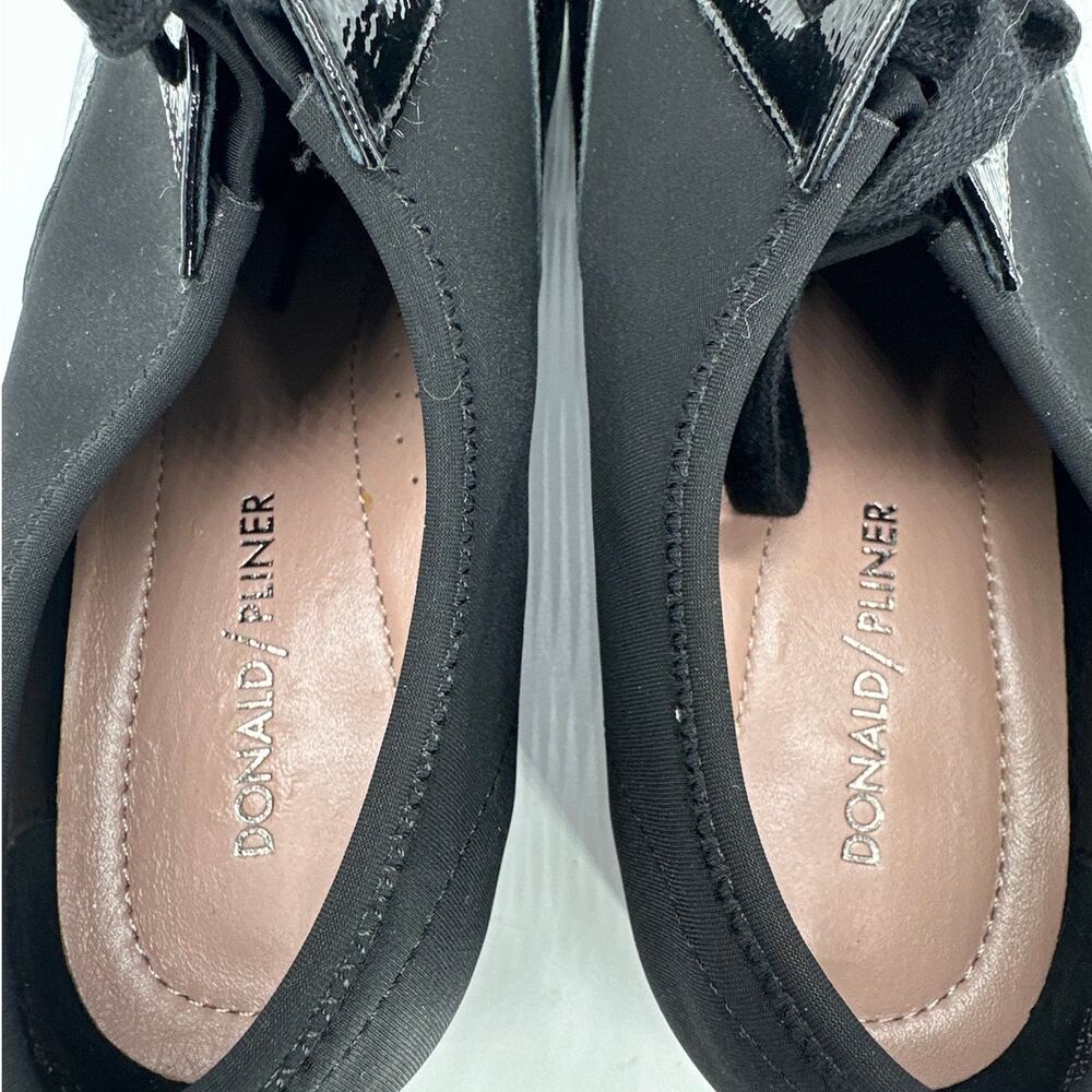 Donald Pliner Elee Lug Sole Platform Oxford Shoes Lace Up Black Leather Sz 8.5 - Picture 9 of 12